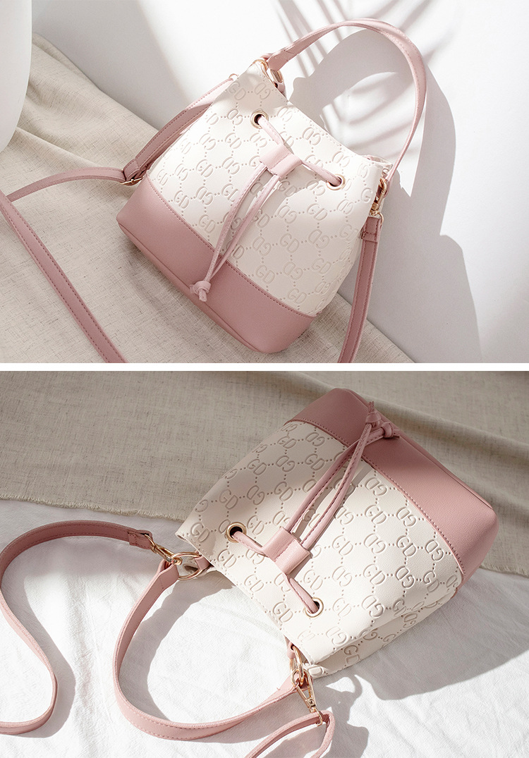 2021 New Fashion Korean Style Printed Bucket Bag Women's Contrast Color Portable Shoulder Bag Wholesale 2021 New Fashion Korean Style Printed Bucket Bag Women's Contrast Color Portable Shoulder Bag Wholesale