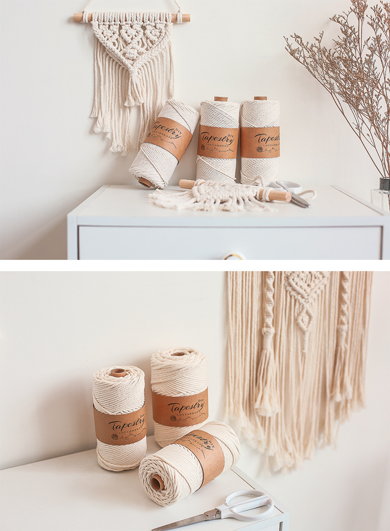 Cotton String Handmade DIY Decoration Braiding Thread Tapestry Material Binding Rope WearResistant Zongzi Cord Household Cotton String Handmade DIY Decoration Braiding Thread Tapestry Material Binding Rope WearResistant Zongzi Cord Household