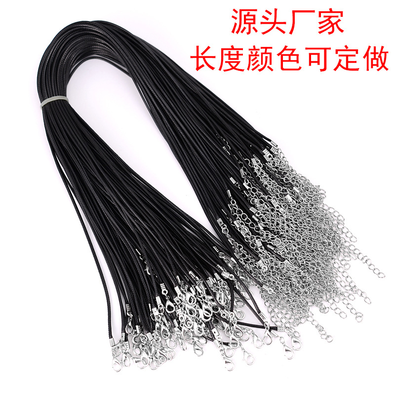 Korean Wax Cord Necklace Rope Factory Direct Sales Leather Rope Necklace Accessories Lanyard DIY Pendant Rope Wax Line