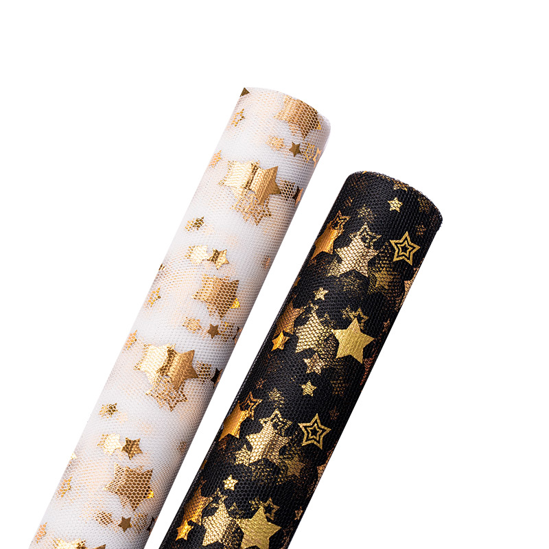 Material Mesh Packaging Mesh Gilding Stars Organza Korean Bouquet Flower Shop Packaging Lining Yarn Packaging
