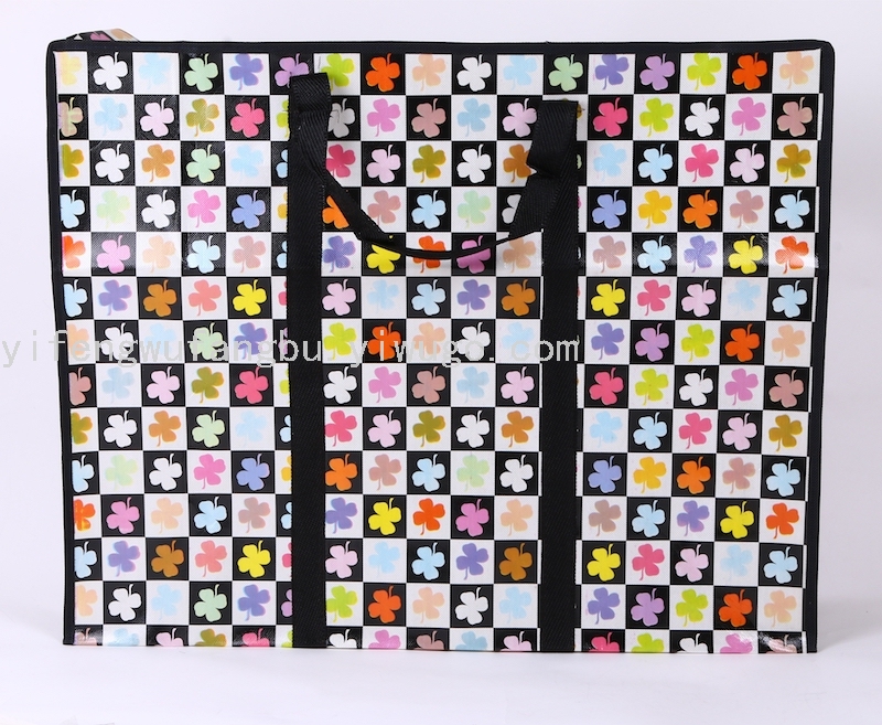 Woven Bag Non-Woven Bag Packing Bag Factory Direct Sales Webbing Winding Bottom Non-Woven Bag