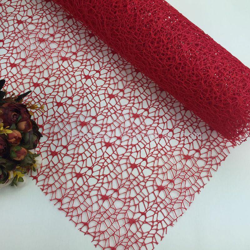 The net gauze packing material piece jacquard flowers hexagon mesh wedding supplies