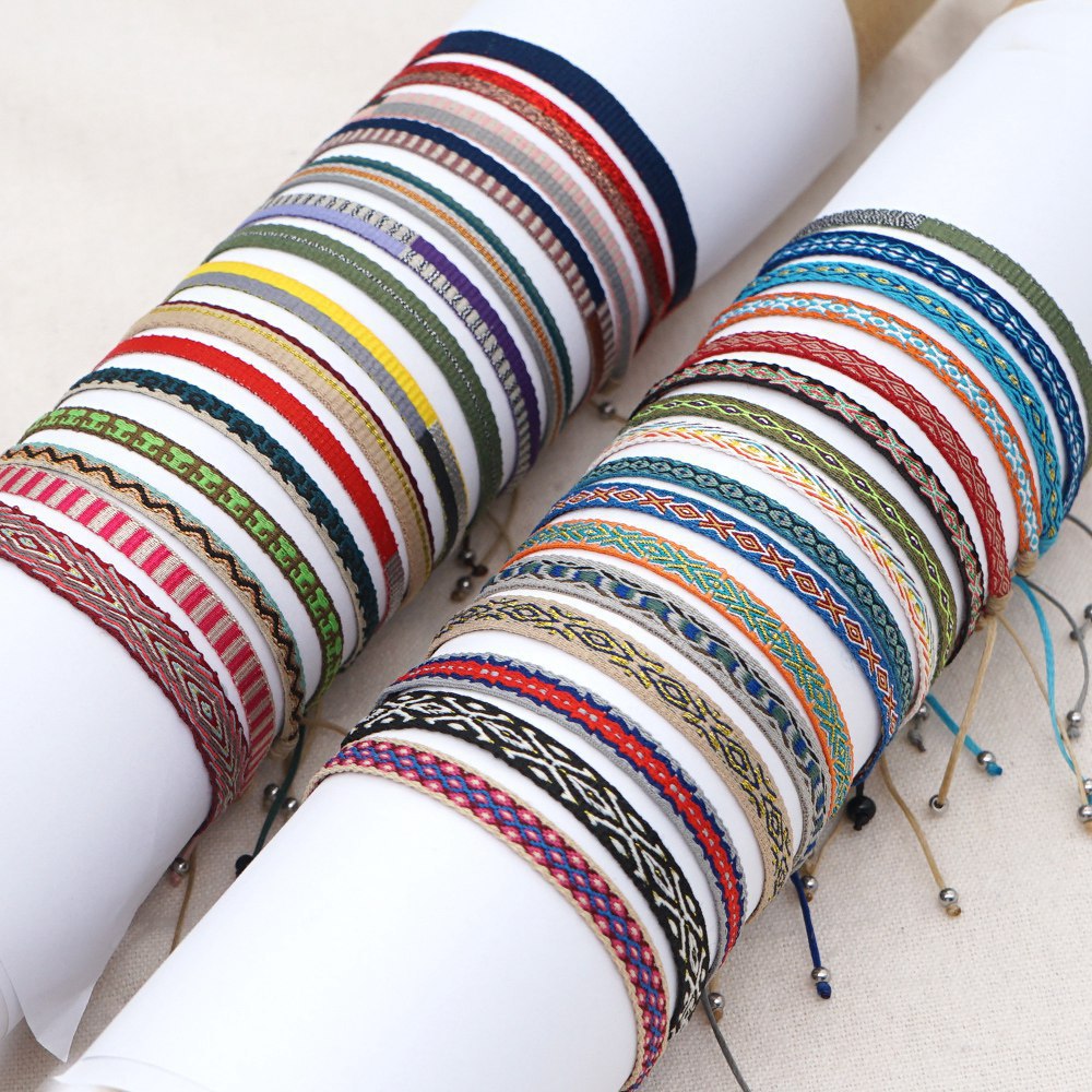 Kkbead Bohemian Nepal Ethnic Style Webbing Handmade Woven Bracelet Kkbead Bohemian Nepal Ethnic Style Webbing Handmade Woven Bracelet