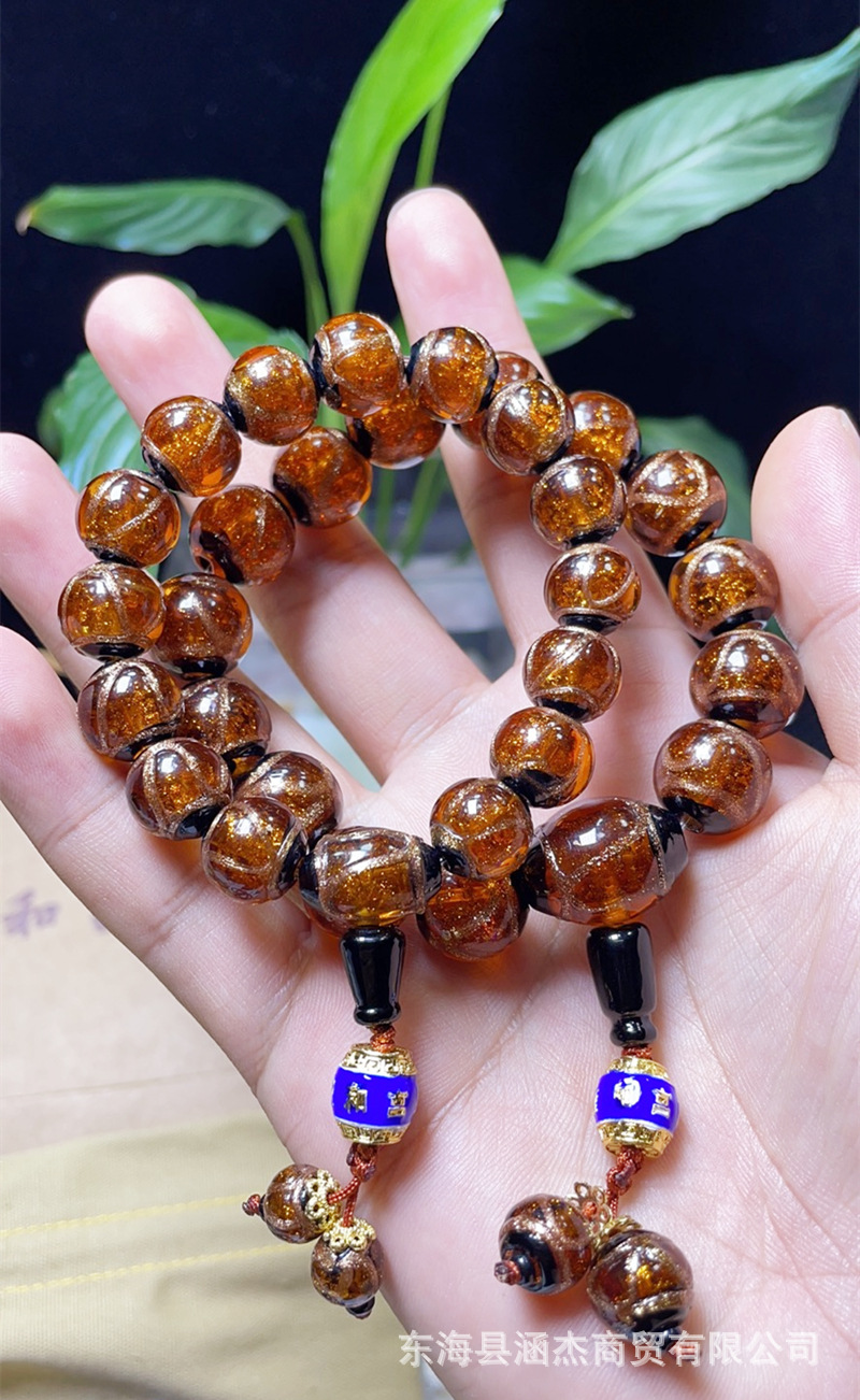 Tiktok Yonghe Palace Same Style Fragrant Gray Buddha Beads Bracelet Colored Glaze Bracelet Ancient Fragrant Gray Colored Glaze Beads Men's and Women's Ornament Tiktok Yonghe Palace Same Style Fragrant Gray Buddha Beads Bracelet Colored Glaze Bracelet Ancient Fragrant Gray Colored Glaze Beads Men's and Women's Ornament