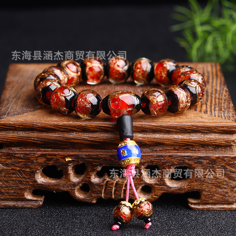 Tiktok Yonghe Palace Same Style Fragrant Gray Buddha Beads Bracelet Colored Glaze Bracelet Ancient Fragrant Gray Colored Glaze Beads Men's and Women's Ornament Tiktok Yonghe Palace Same Style Fragrant Gray Buddha Beads Bracelet Colored Glaze Bracelet Ancient Fragrant Gray Colored Glaze Beads Men's and Women's Ornament
