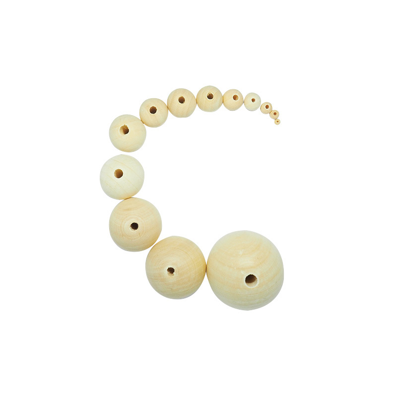 Small Hole Wooden Bead Wood Color Small Hole Lotus Wooden Bead Electroplating Elastic String Beads Buddha Beads Elastic Bracelet Ornament round Beads