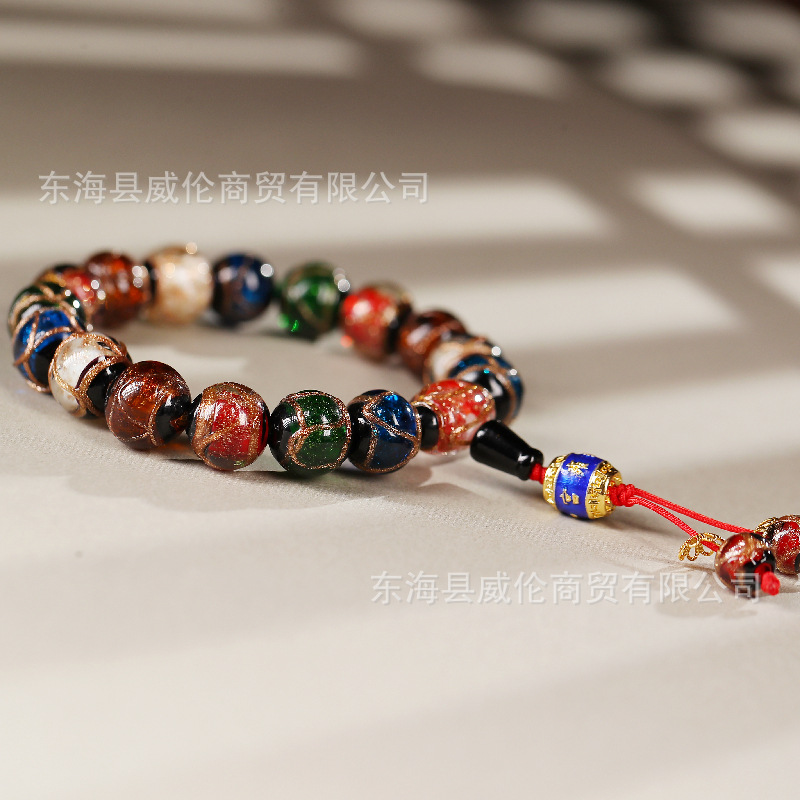 Tiktok Xiaohongshu Yonghe Palace Same Style Five Elements Colorful Fragrant Gray Glaze Bracelet Ancient French Glaze Buddha Beads Men and Women Bracelet Tiktok Xiaohongshu Yonghe Palace Same Style Five Elements Colorful Fragrant Gray Glaze Bracelet Ancient French Glaze Buddha Beads Men and Women Bracelet