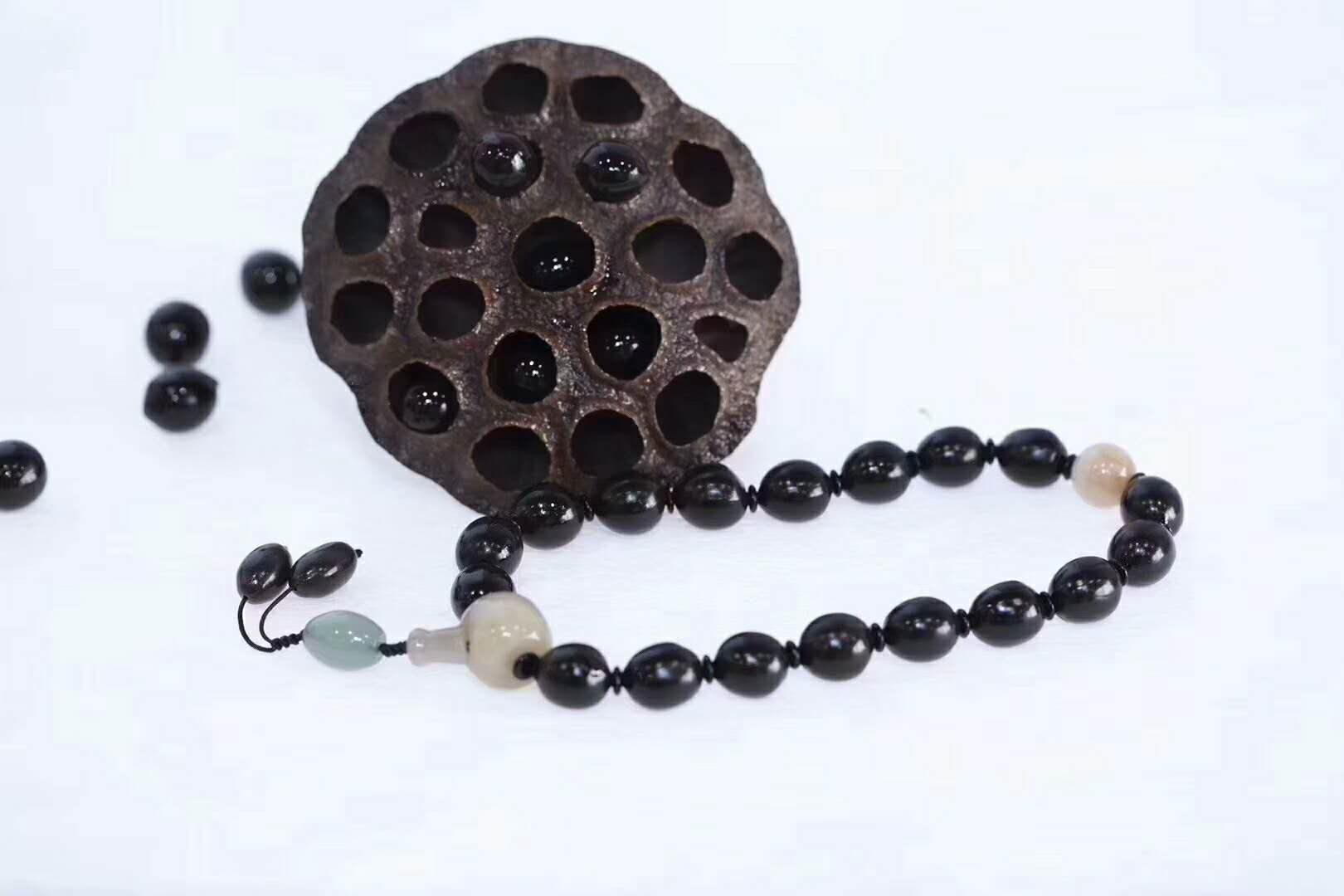 Non-Heritage Culture Zhengxin Lotus Seed Beads String Bracelet Crafts Pendant Buddha Beads Buddha Statue Educational Supplies Gift Temple Knot