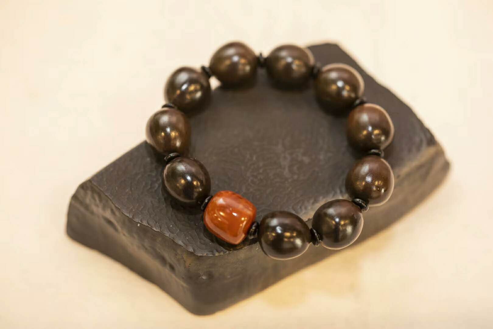 Non-Heritage Culture Zhengxin Lotus Seed Beads String Bracelet Crafts Pendant Buddha Beads Buddha Statue Educational Supplies Gift Temple Knot