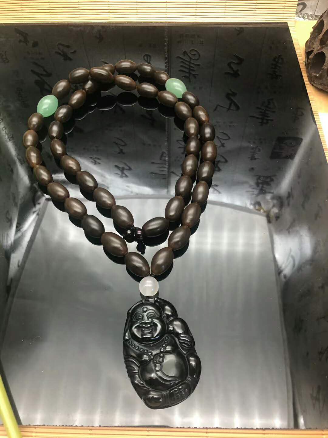 Non-Heritage Culture Zhengxin Lotus Seed Beads String Bracelet Crafts Pendant Buddha Beads Buddha Statue Educational Supplies Gift Temple Knot