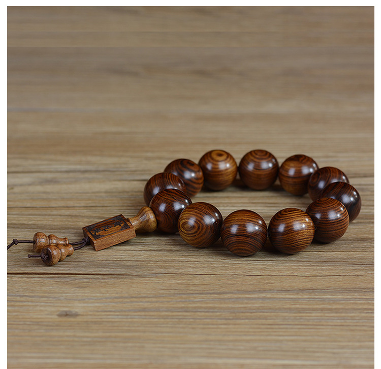 Indonesia Big Leaf Huanghuali Wood Buddha Beads Bracelet Purple Oil Pear Rosewood Men and Women Bracelet Popular Crafts Ornament Factory Wholesale Indonesia Big Leaf Huanghuali Wood Buddha Beads Bracelet Purple Oil Pear Rosewood Men and Women Bracelet Popular Crafts Ornament Factory Wholesale