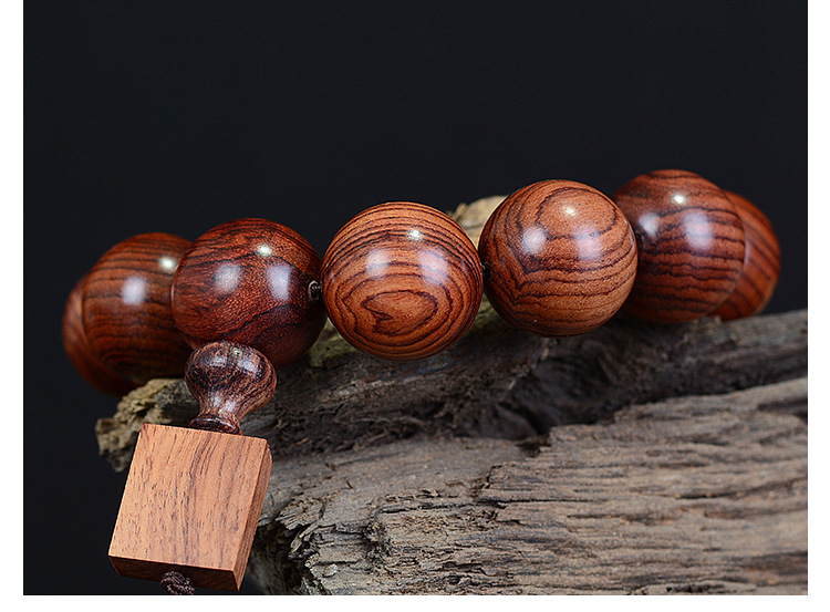 Indonesia Big Leaf Huanghuali Wood Buddha Beads Bracelet Purple Oil Pear Rosewood Men and Women Bracelet Popular Crafts Ornament Factory Wholesale Indonesia Big Leaf Huanghuali Wood Buddha Beads Bracelet Purple Oil Pear Rosewood Men and Women Bracelet Popular Crafts Ornament Factory Wholesale