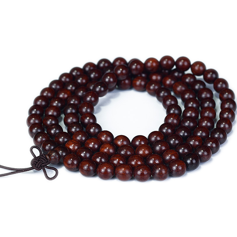 Zambia Pterocarpus Santalinus Bracelet 108 Bracelets Red Sandalwood Venus Old High Density Buddha Beads Wooden Cultural Artifact Beads