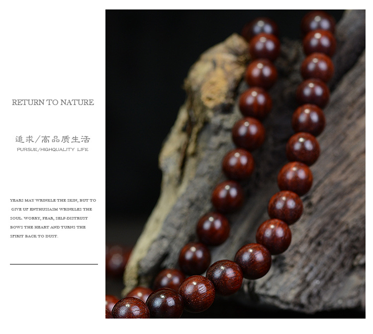 Zambia Pterocarpus Santalinus Bracelet 108 Bracelets Red Sandalwood Venus Old High Density Buddha Beads Wooden Cultural Artifact Beads