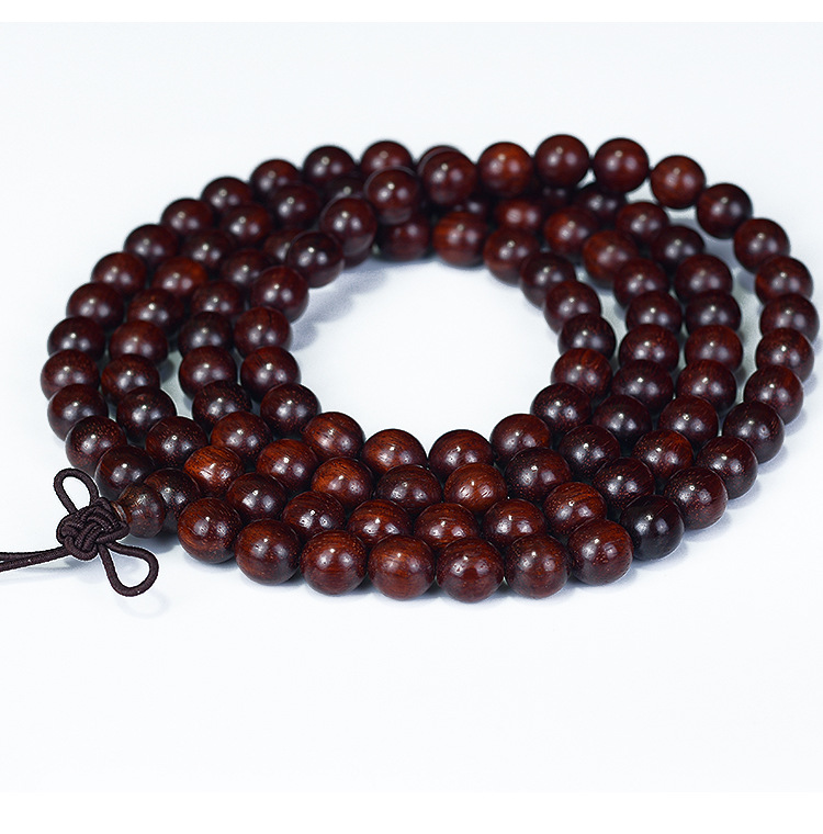 Zambia Pterocarpus Santalinus Bracelet 108 Bracelets Red Sandalwood Venus Old High Density Buddha Beads Wooden Cultural Artifact Beads