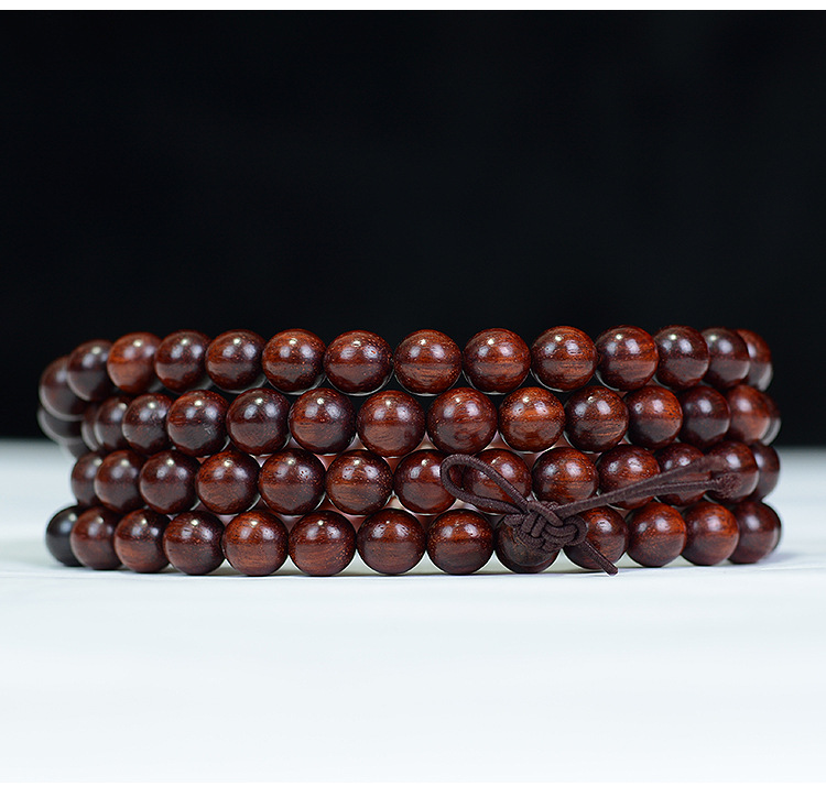Zambia Pterocarpus Santalinus Bracelet 108 Bracelets Red Sandalwood Venus Old High Density Buddha Beads Wooden Cultural Artifact Beads