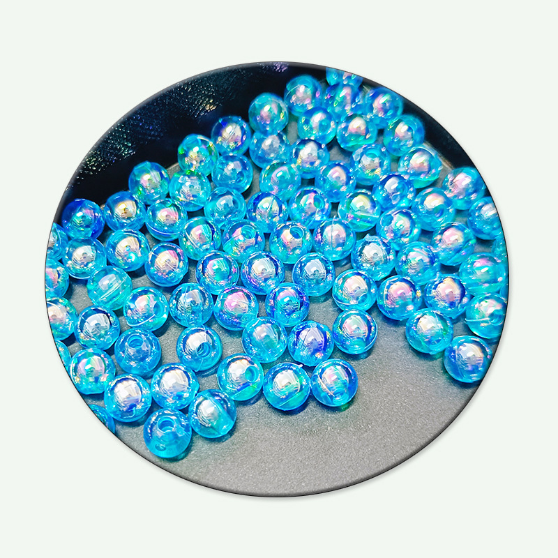 Yaleduo Colorful Acrylic round Beads DIY Beaded Weave Accessories String Bracelet Necklace Material Scattered Beads