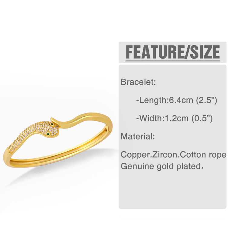 CrossBorder Personality Color Zircon Nail Bracelet Female Exaggerated Animal Snake Leopard Head OpenEnded Bracelet Brd50 CrossBorder Personality Color Zircon Nail Bracelet Female Exaggerated Animal Snake Leopard Head OpenEnded Bracelet Brd50