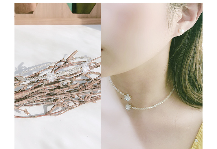 Design Zircon Jewelry Set Necklace Bracelet Ring Popular Flower Crystal Popular Silver Needle Senior Lady Niche Design Zircon Jewelry Set Necklace Bracelet Ring Popular Flower Crystal Popular Silver Needle Senior Lady Niche