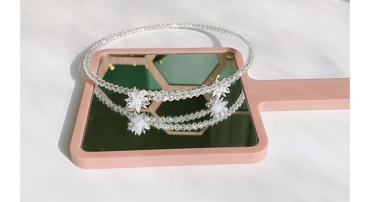Design Zircon Jewelry Set Necklace Bracelet Ring Popular Flower Crystal Popular Silver Needle Senior Lady Niche Design Zircon Jewelry Set Necklace Bracelet Ring Popular Flower Crystal Popular Silver Needle Senior Lady Niche