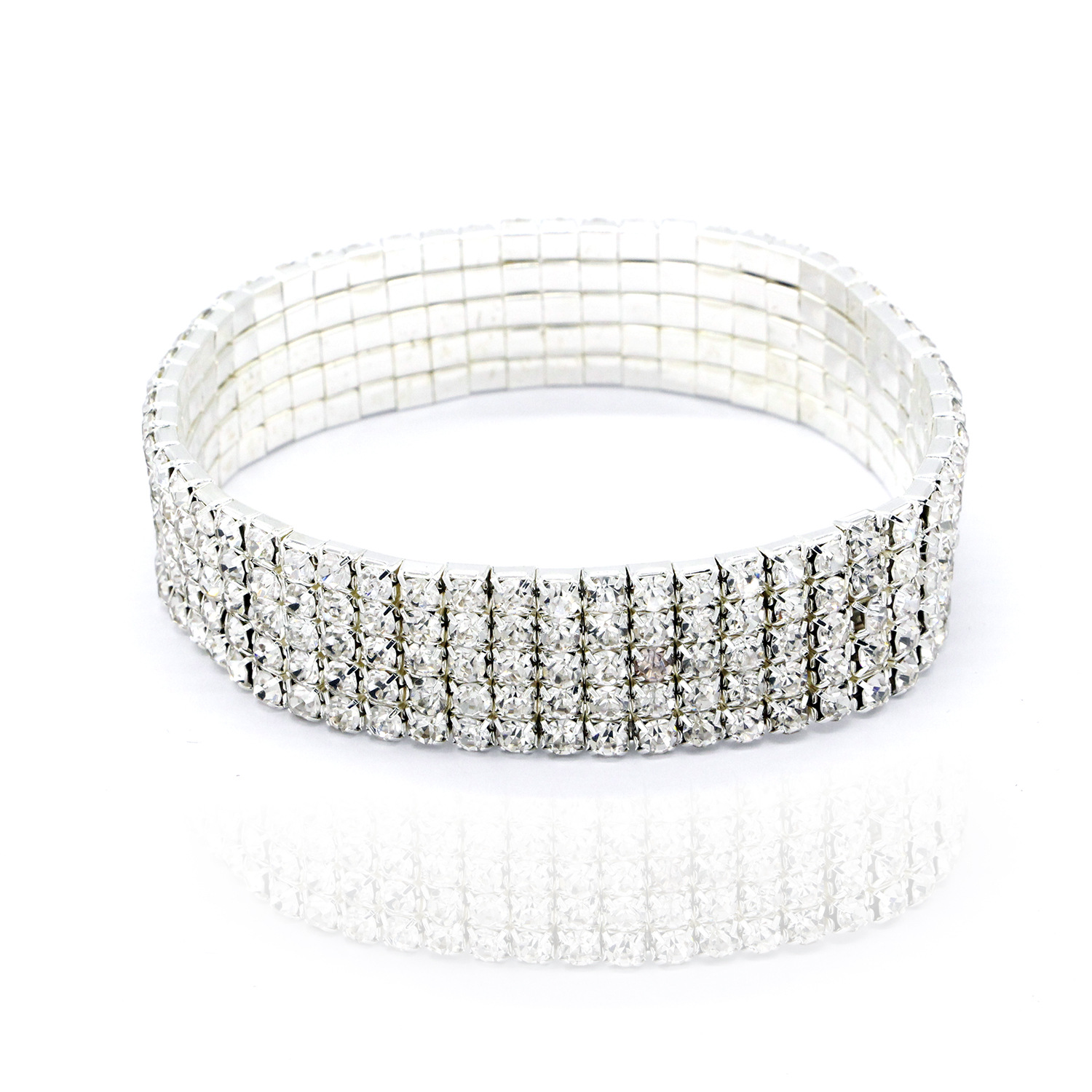 European and American Rhinestone Rows of Diamond-Embedded Elastic Crystal Anklet Bracelet Multi-Layer Optional Silver Gold European and American Rhinestone Rows of Diamond-Embedded Elastic Crystal Anklet Bracelet Multi-Layer Optional Silver Gold