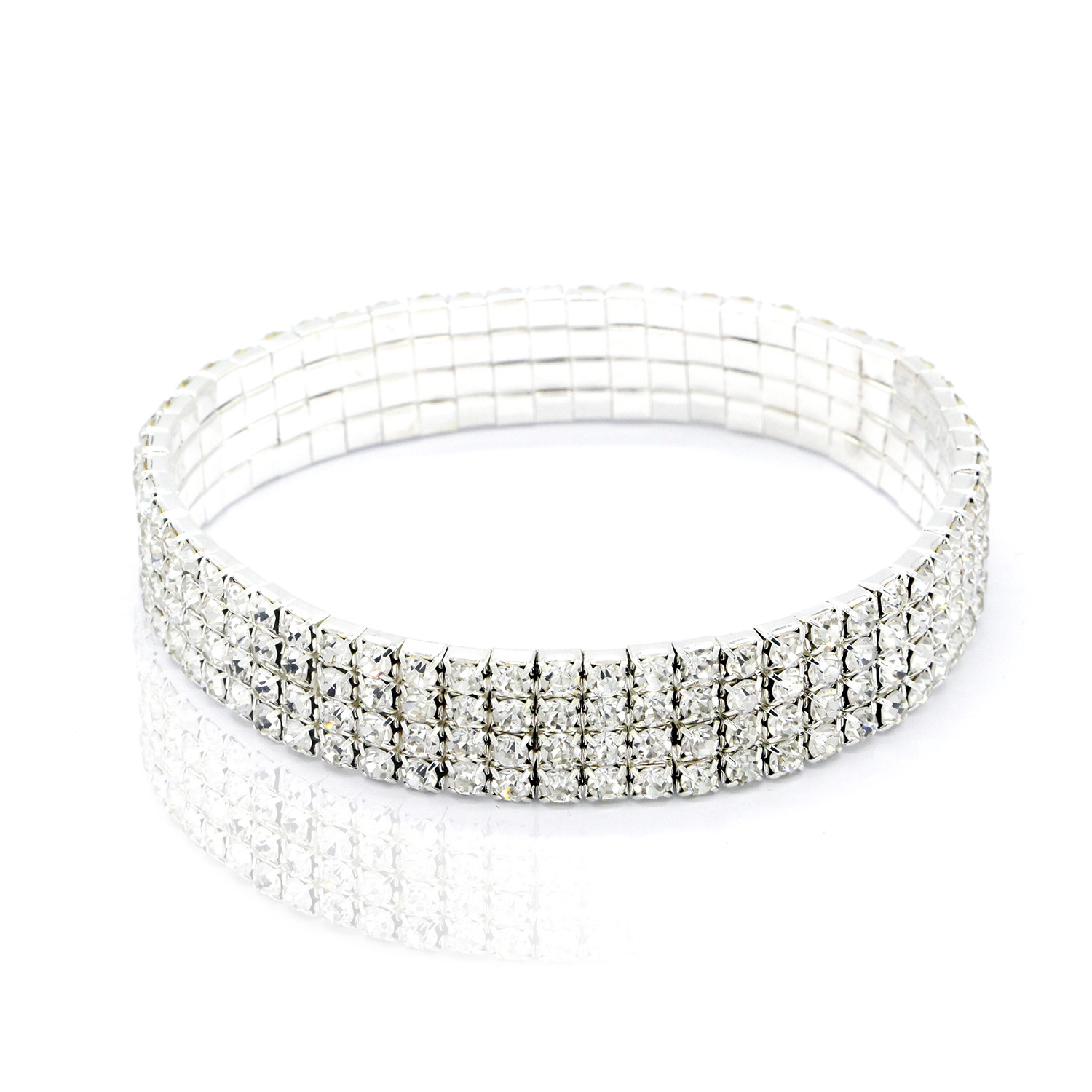 European and American Rhinestone Rows of Diamond-Embedded Elastic Crystal Anklet Bracelet Multi-Layer Optional Silver Gold European and American Rhinestone Rows of Diamond-Embedded Elastic Crystal Anklet Bracelet Multi-Layer Optional Silver Gold