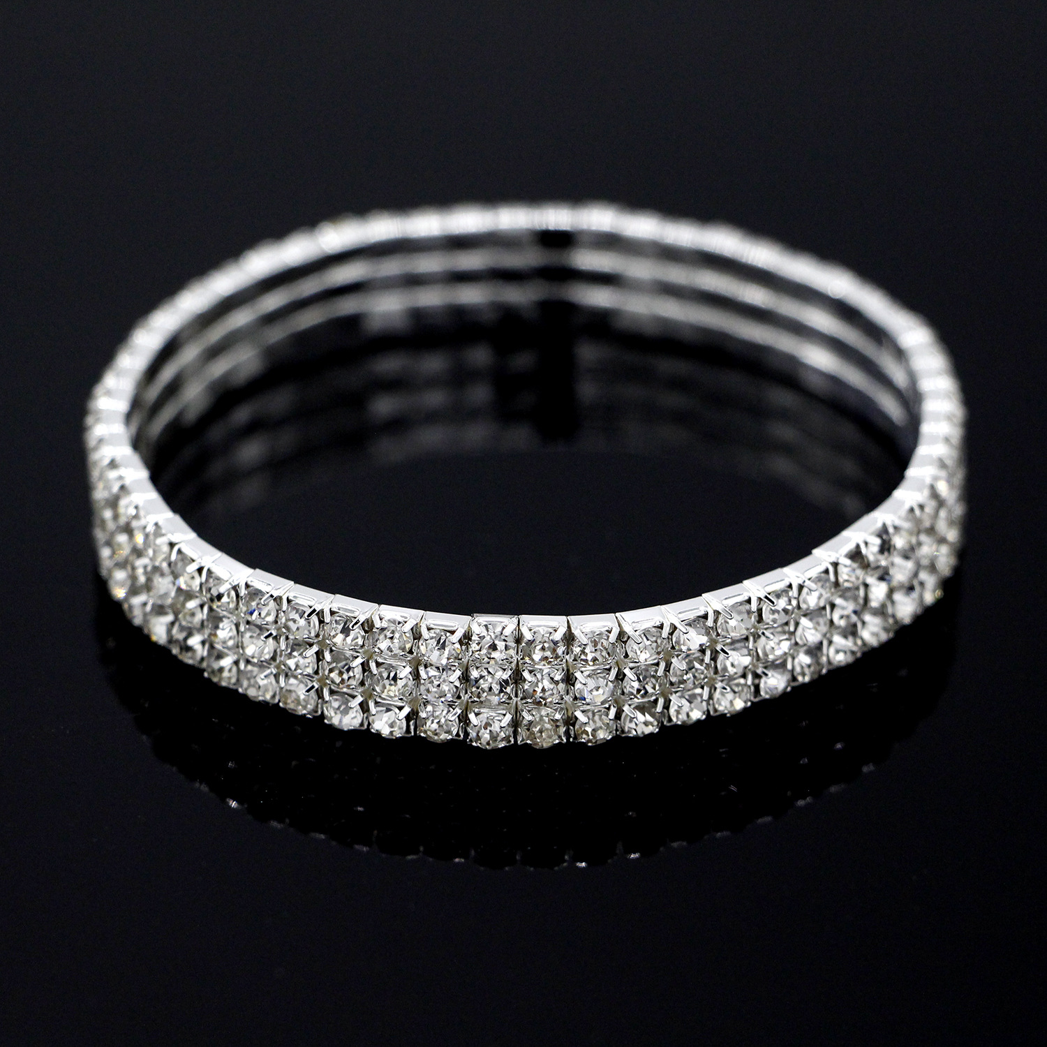 European and American Rhinestone Rows of Diamond-Embedded Elastic Crystal Anklet Bracelet Multi-Layer Optional Silver Gold European and American Rhinestone Rows of Diamond-Embedded Elastic Crystal Anklet Bracelet Multi-Layer Optional Silver Gold