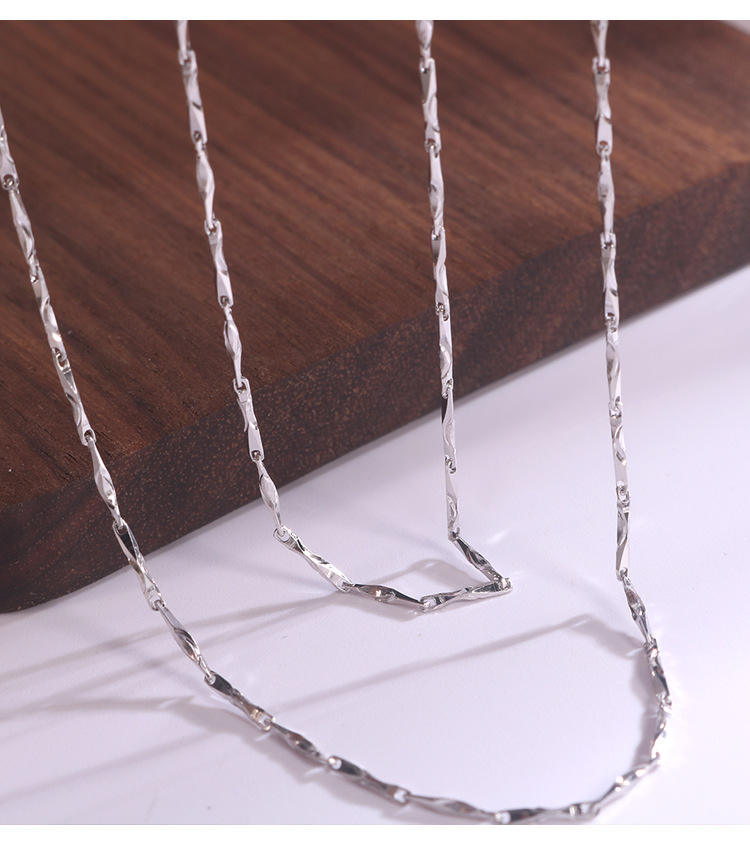 Hongxin Sterling Silver Twisted Cauliflower Necklace Bracelet Box Starry Sky Side Water Wave Cross Accessories Bare Necklace Wholesale Hongxin Sterling Silver Twisted Cauliflower Necklace Bracelet Box Starry Sky Side Water Wave Cross Accessories Bare Necklace Wholesale