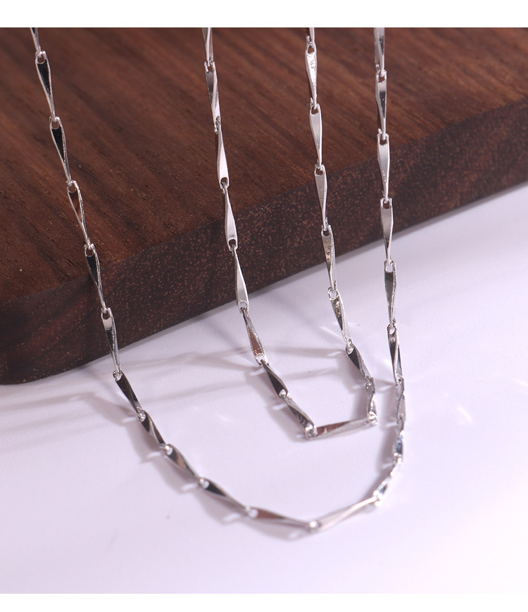 Hongxin Sterling Silver Twisted Cauliflower Necklace Bracelet Box Starry Sky Side Water Wave Cross Accessories Bare Necklace Wholesale Hongxin Sterling Silver Twisted Cauliflower Necklace Bracelet Box Starry Sky Side Water Wave Cross Accessories Bare Necklace Wholesale