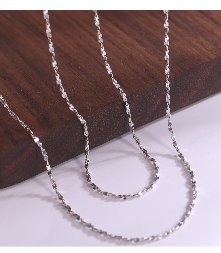 Hongxin Sterling Silver Twisted Cauliflower Necklace Bracelet Box Starry Sky Side Water Wave Cross Accessories Bare Necklace Wholesale Hongxin Sterling Silver Twisted Cauliflower Necklace Bracelet Box Starry Sky Side Water Wave Cross Accessories Bare Necklace Wholesale