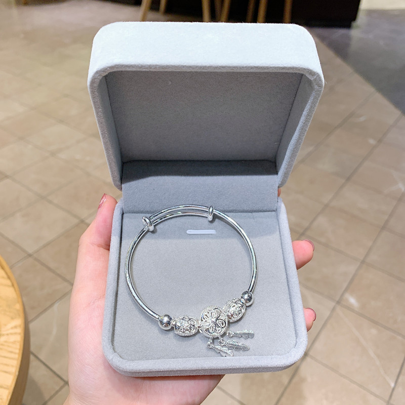 Silver Accessories Dreamcatcher 999 Silver Bracelet Female Mori Style Vintage Sterling Silver Bracelet Student All-Match