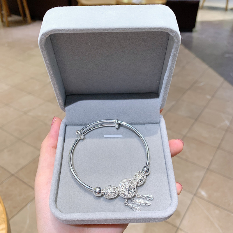 Silver Accessories Dreamcatcher 999 Silver Bracelet Female Mori Style Vintage Sterling Silver Bracelet Student All-Match