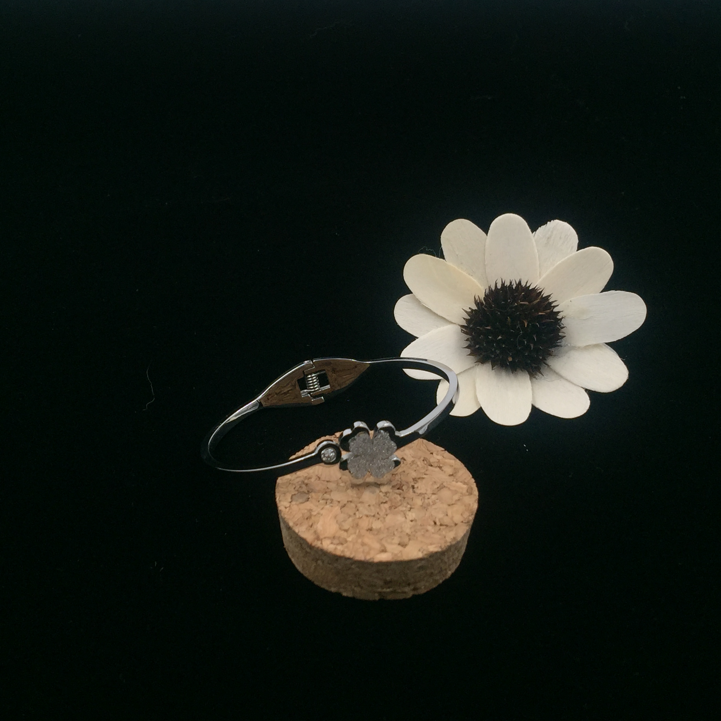 Fashion Trend 316L Stainless Steel Spherical Hollow Silver Bracelet