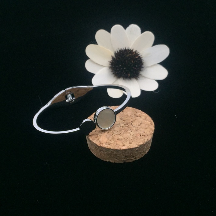 Fashion Trend 316L Stainless Steel Spherical Hollow Silver Bracelet