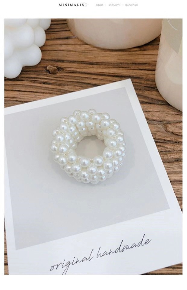 Xuan Ya Pearl Hair Band Bracelet Dual-Purpose Headband Female Online Influencer Tie Hair Accessories Dongdaemun Hair Accessory Headdress Pearl Hair Band