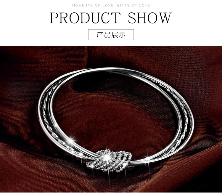Meet Sansheng Sanshi Silver Bracelet S999 Foot Silver Network Red Live Broadcast Generation Sterling Silver Bracelet Women's Valentine's Day Gift