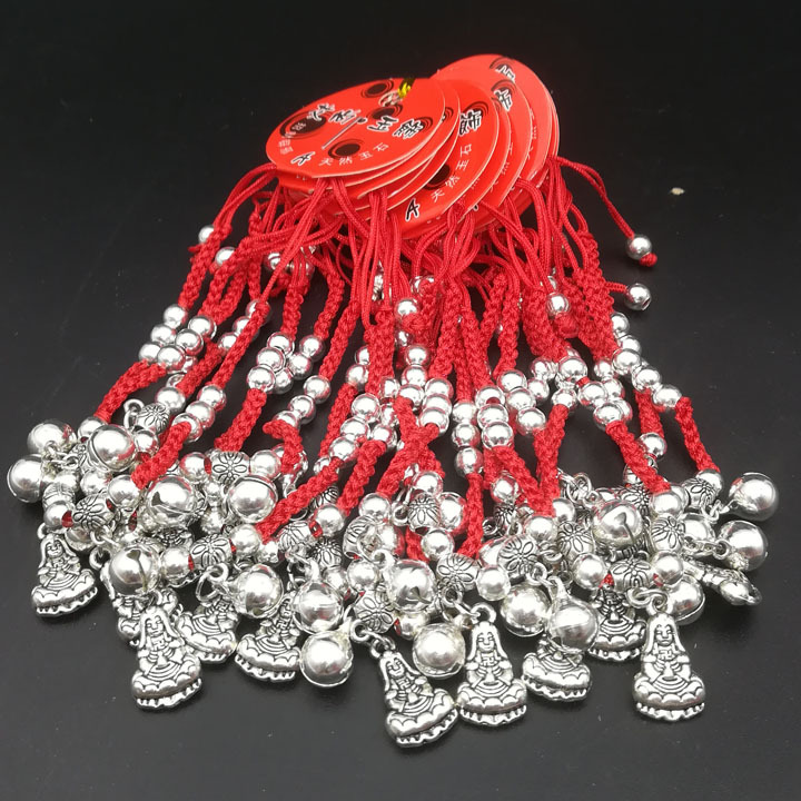 A1524 Imitation Silver Bell Red Rope Bracelet Jewelry Jewelry Yiwu 2 Yuan Two Yuan Shop Supplies for Stall and Night Market Wholesale A1524 Imitation Silver Bell Red Rope Bracelet Jewelry Jewelry Yiwu 2 Yuan Two Yuan Shop Supplies for Stall and Night Market Wholesale