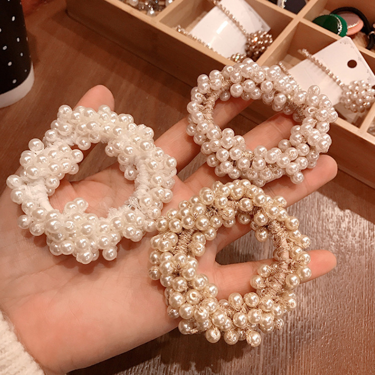 Mori Girl&#039;s Fresh Handmade Beaded Pearl Headband 2020 Korean Style Internet Celebrity Personalized Hairband Bracelet Dual-Use Headband