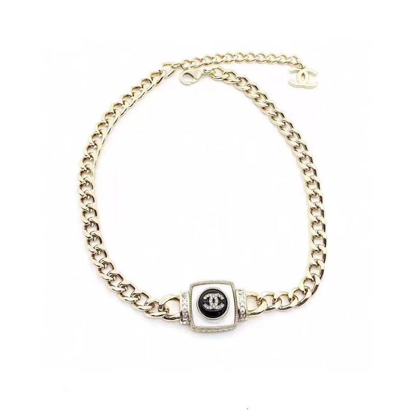 Classic Style New Pearl Necklace European and American Style Xiangjia Retro Diamond Double C Necklace Bracelet Ear Studs Earrings Pendant