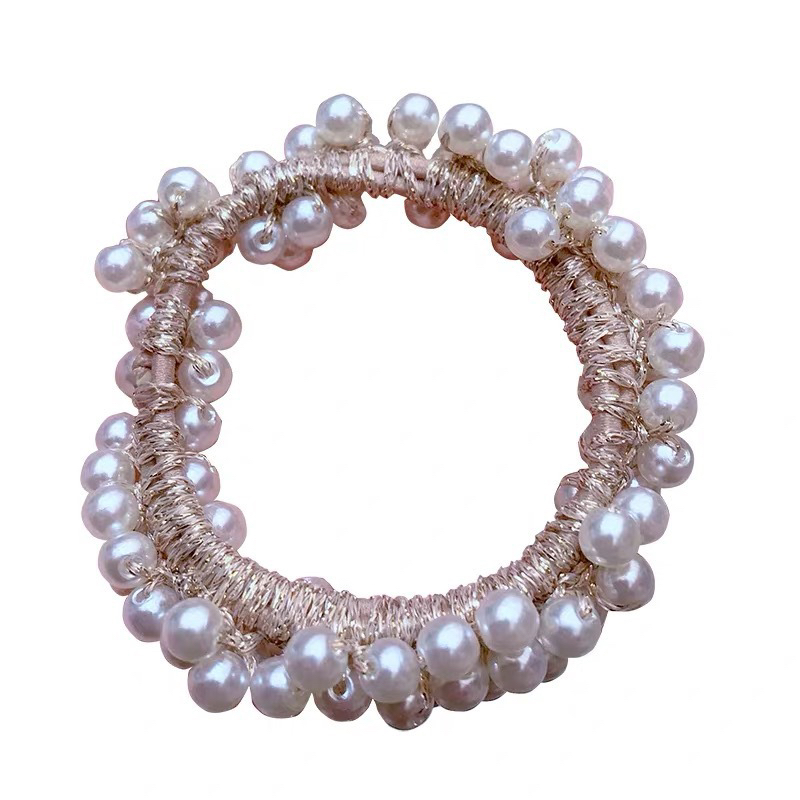 Internet Influencer Pearl Hair Band Simple Temperamental All-Match Headband Bracelet Dual-Use South Korea Dongdaemun Ponytail High Elasticity Internet Influencer Pearl Hair Band Simple Temperamental All-Match Headband Bracelet Dual-Use South Korea Dongdaemun Ponytail High Elasticity
