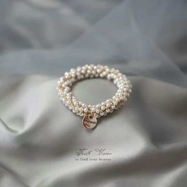 Korean Style Vintage Pearl Headband Simple Temperamental Bracelet Dual-Use Instafamousrubber Band Hair-Binding Crystal Hair Tie Sweet Headwear Korean Style Vintage Pearl Headband Simple Temperamental Bracelet Dual-Use Instafamousrubber Band Hair-Binding Crystal Hair Tie Sweet Headwear