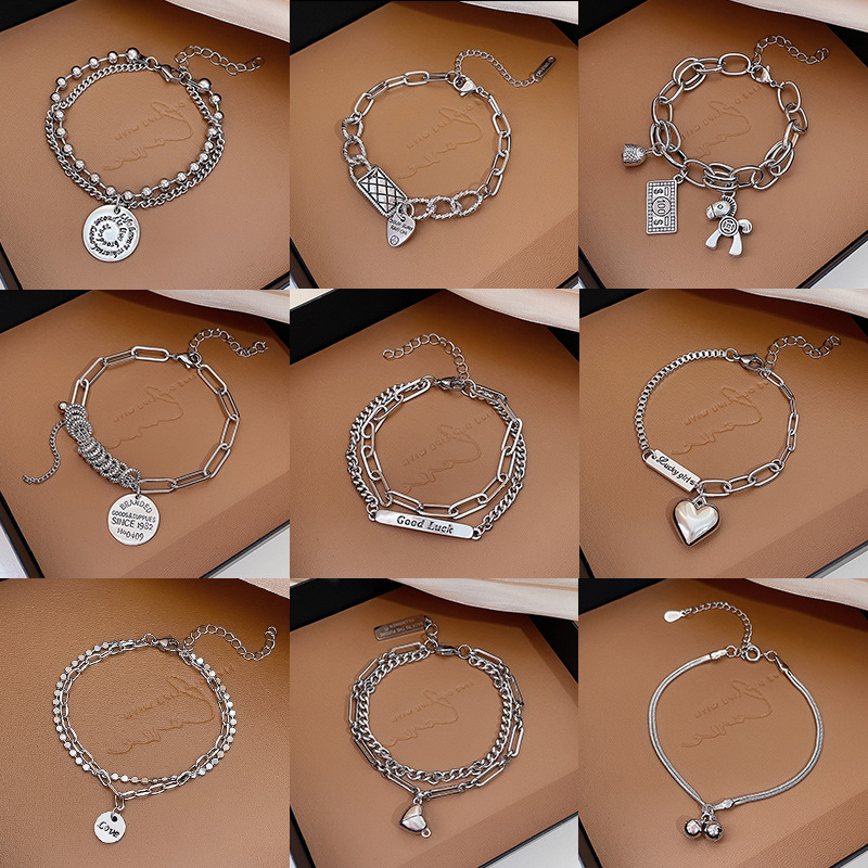 HighGrade Pearl Bracelet Female Ins Niche Design Net Red Fashion Temperament Titanium Steel Bracelet Bracelet