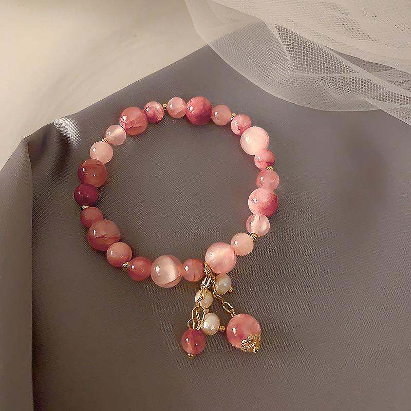 Baroque Freshwater Pearl Crystal Bracelet Bracelet Ins Niche Design Korean Internet Celebrity Handmade Beaded Bracelet Baroque Freshwater Pearl Crystal Bracelet Bracelet Ins Niche Design Korean Internet Celebrity Handmade Beaded Bracelet