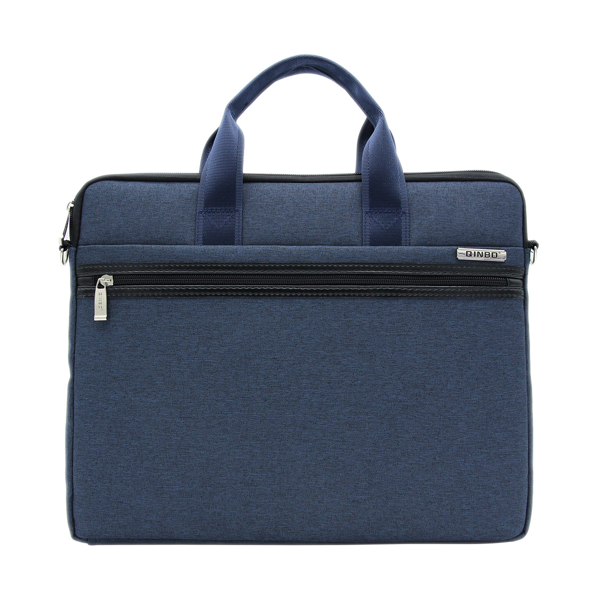 Qinbo Zipper Portable Briefcase File Bag Canvas Large Capacity Computer Bag Canvas Briefcase Batch Customization