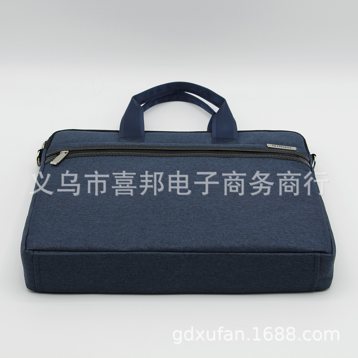 Qinbo Zipper Portable Briefcase File Bag Canvas Large Capacity Computer Bag Canvas Briefcase Batch Customization
