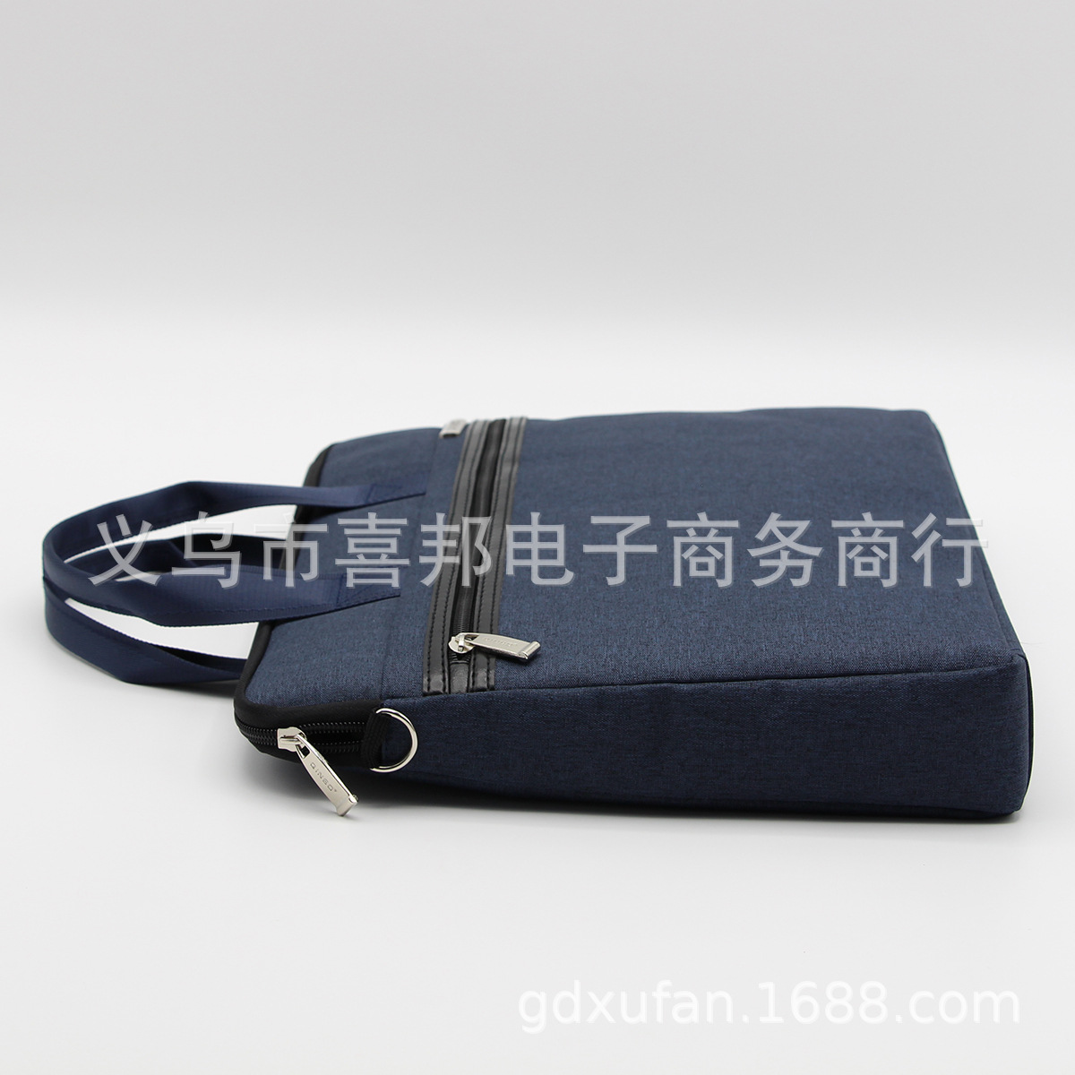 Qinbo Zipper Portable Briefcase File Bag Canvas Large Capacity Computer Bag Canvas Briefcase Batch Customization