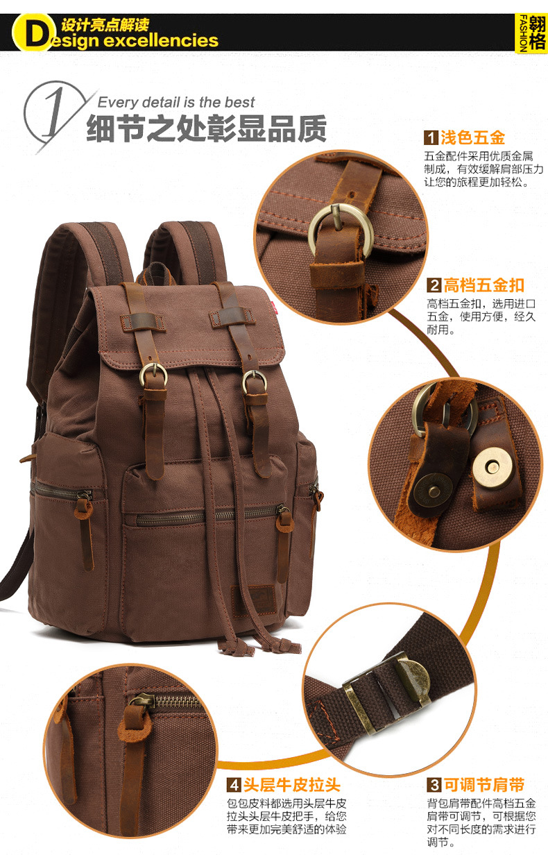 AugurSoaring Canvas Bag Retro Men's Bag Backpack Computer Bag Student Bag CrossBorder AugurSoaring Canvas Bag Retro Men's Bag Backpack Computer Bag Student Bag CrossBorder