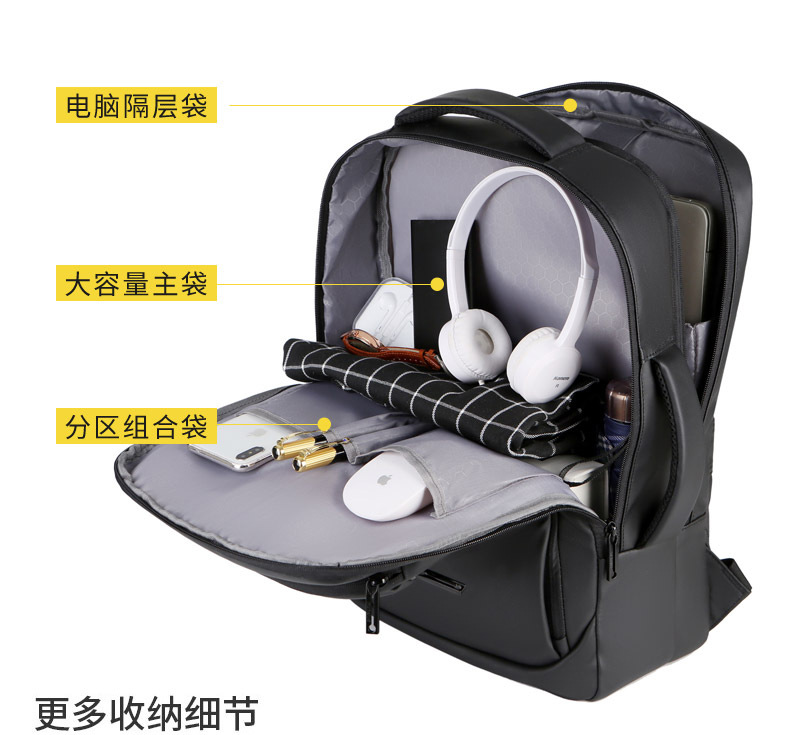 New Business Backpack Men 'S Waterproof Derm Computer Bag Multi-Functional Business Backpack Large Capacity Leisure Travel Bag New Business Backpack Men 'S Waterproof Derm Computer Bag Multi-Functional Business Backpack Large Capacity Leisure Travel Bag