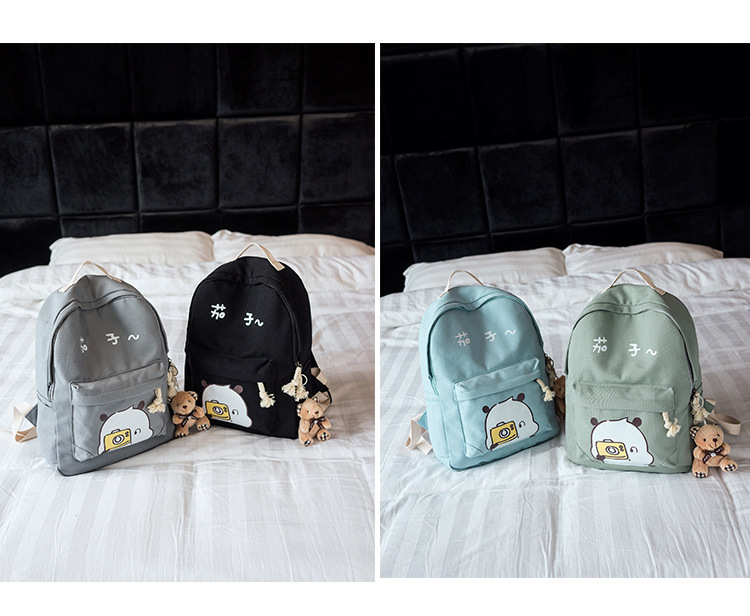 Computer Bag Schoolbag Backpack Backpack Canvas Bag Female School Cat Garden Style Student Travel Casual Cute Six-Piece Set Computer Bag Schoolbag Backpack Backpack Canvas Bag Female School Cat Garden Style Student Travel Casual Cute Six-Piece Set