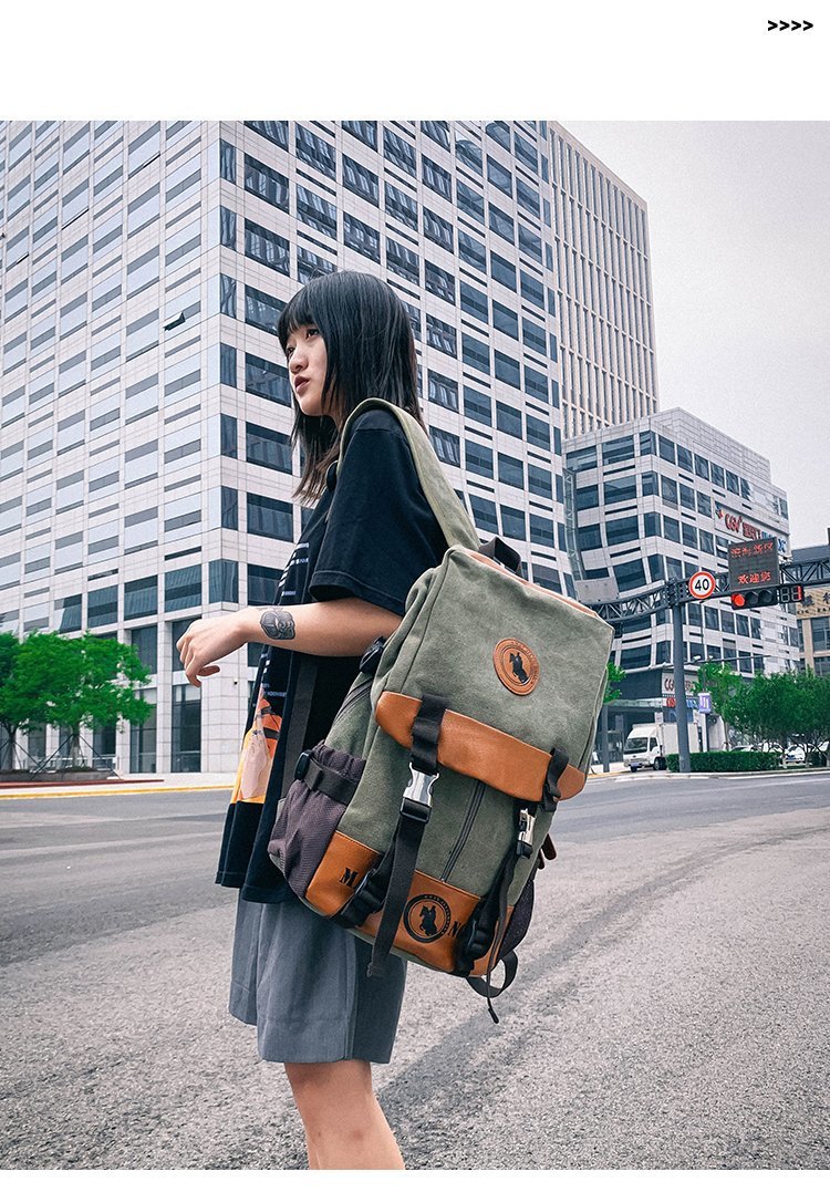 Men's and Women's Backpack Fashion Trend Canvas Backpack Youth Computer Backpack College Students Bag Leisure Travel Bag Men's and Women's Backpack Fashion Trend Canvas Backpack Youth Computer Backpack College Students Bag Leisure Travel Bag